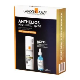 LA ROCHE POSAY - Anthelios Age Correct Phytocorrection Daily Light Cream SPF50 (50ml) & ΔΩΡΟ Hyalu B5 Serum (10ml)