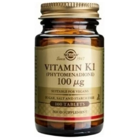 Solgar Vitamin K1 (Phytonadione) 100 ταμπλέτες
