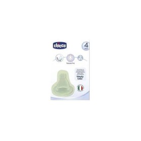 CHICCO Simply Glass Θηλή Σιλικόνης 4m+ Γρήγορη Ροή