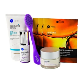 PANTHENOL Extra -  Promo Moments Limited Edition Face Cleansing Gel (150ml) & Face & Eye Cream (50ml) & Face & Eye Serum (30ml) & CoQ10 Cell Defense Sheet Mask (3τμχ) & ΔΩΡΟ Βουρτσάκι Σιλικόνης για το Πρόσωπο