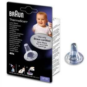 Braun LF40 Ανταλλακτικά Φίλτρα για Θερμόμετρα Αυτιού Braun ThermoScan, 40 τεμάχια