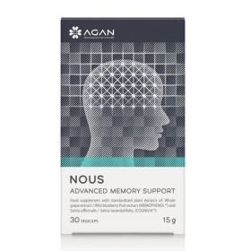 Agan Nous Advanced Memory Support Συμπλήρωμα Διατροφής Για Τη Μνήμη, Τη Συγκέντρωση & Την Πνευματική Διαύγεια, 30 vegicaps