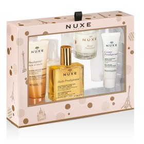 NUXE - GIFT SET Huile de Douche (100ml) & Huile Prodigieuse (100ml) & Creme Prodigieuse Hydratante Defatigante (40ml) & Bougie Prodigieuse (70gr) 