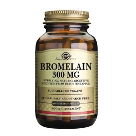 Solgar Bromelain 300mg Βρομελαΐνη Φυσικό Πεπτικό Ένζυμο Που Βοηθά Στην Βελτίωση Της Πέψης, 60 veg.caps