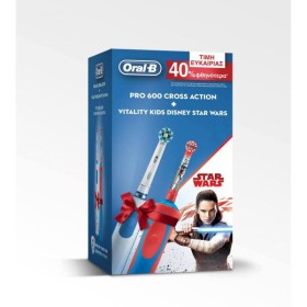 Oral-B Pro 600 CrossAction + Vitality Kids Disney Star Wars Ηλεκτρικές οδοντόβουρτσες, 2τμχ