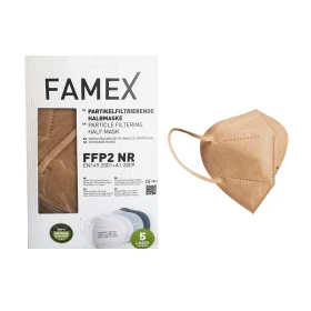 FAMEX MASK - FFP2 NR Μάσκα Υψηλής Προστασίας Μπεζ | 10 τμχ