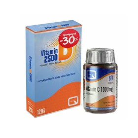 QUEST - Forte D3 2500iu (120caps)   Vitamin C 1000mg timed release (60tabs)