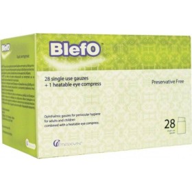 Maxyn Blefo 28 Οφθαλμικές Γάζες & 1 Θερμαινόμενη Κομπρέσσα