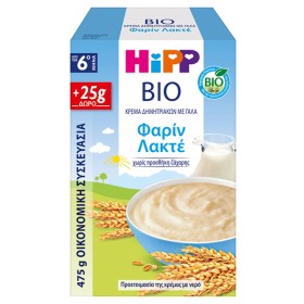HIPP BIO ΚΡΕΜΑ ΜΕ ΓΑΛΑ ΦΑΡΙΝ ΛΑΚΤΕ 475 GR