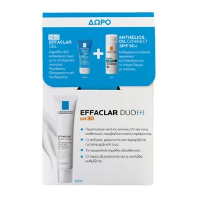 LA ROCHE POSAY - Promo Effaclar DUO[+] Cream SPF30 (40ml) & Effaclar Gel (50ml) & Anthelios Oil Correct Photocorrection Daily Gel-Cream SPF50+ (3ml)