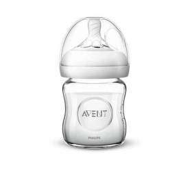 Philips Avent SCF051/17 Natural Γυάλινο Μπιμπερό Θηλή Ροής για Νεογνά, 120ml