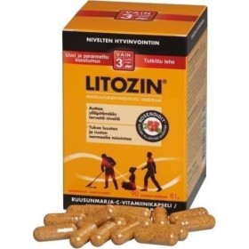 Litozin Συμπλήρωμα Διατροφής Αγριοτριανταφυλλιάς για την Υγεία των Αθρώσεων, 90 caps