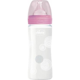 Chicco Γυάλινο Well Being 0m+ Pink 240ml