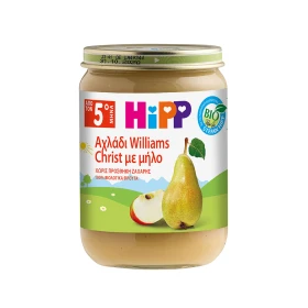 HIPP - Βρεφική φρουτόκρεμα με Αχλάδι Williams Christ και μήλο 5m+ | 190gr