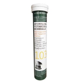 Korres Spirulina, Vitamins & Minerals, Συμπλήρωμα Διατροφής με Σπιρουλίνα & Γεύση Μανταρίνι, 18 αναβράζοντα δισκία