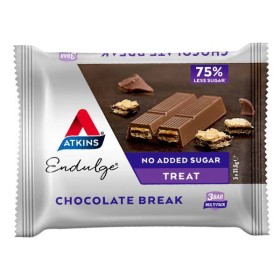Atkins Endulge Chocolate Break Γκοφρέτα με Κρέμα & Επικάλυψη Σοκολάτας Γάλακτος, (3x21.5gr) 64.5gr