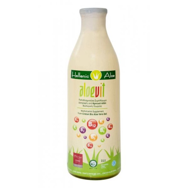 HELLENIC ALOE Aloevit  Πολυβιταμινούχος Χυμός Κρητικής Αλόης 1 λίτρου
