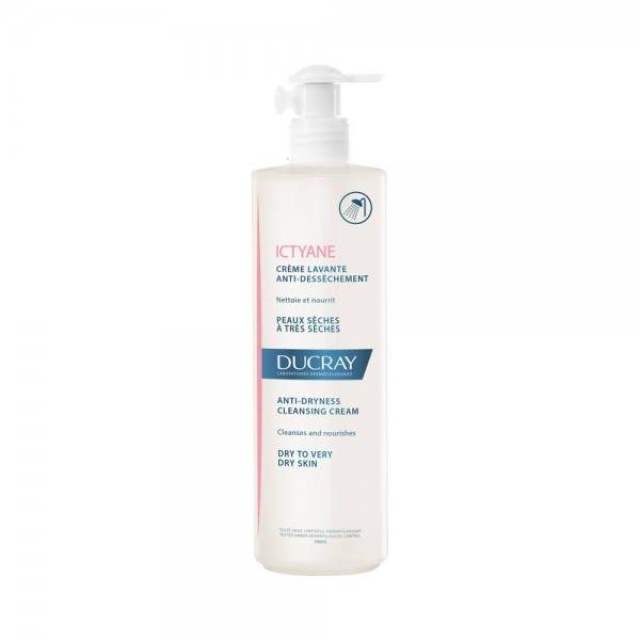 Ducray Ictyane Creme Lavante Γαλάκτωμα Καθαρισμού για Πρόσωπο & Σώμα, 400ml