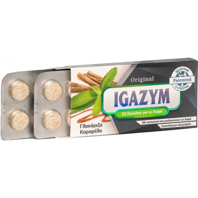 Igazym Original που Μαλακώνουν το Λαιμό με γεύση Γλυκόριζα Καραμέλα 20τμχ