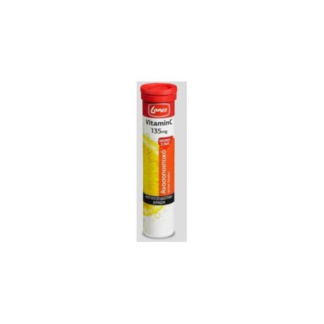 LANES Vitamin C 135mg 20 Αναβράζουσες Tabs Lemon