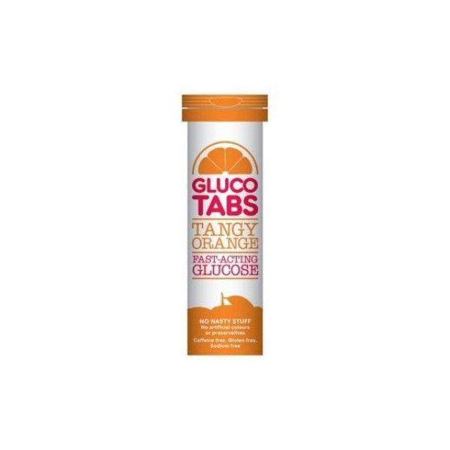 Glucotabs Tangy Orange Ταμπλέτες Γλυκόζης με γεύση πορτοκάλι, 10 tabs