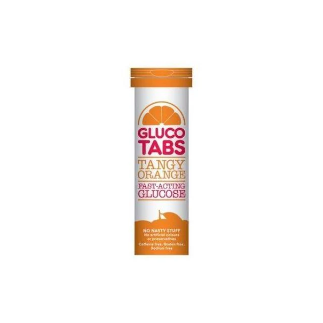Glucotabs Tangy Orange Ταμπλέτες Γλυκόζης με γεύση πορτοκάλι, 10 tabs