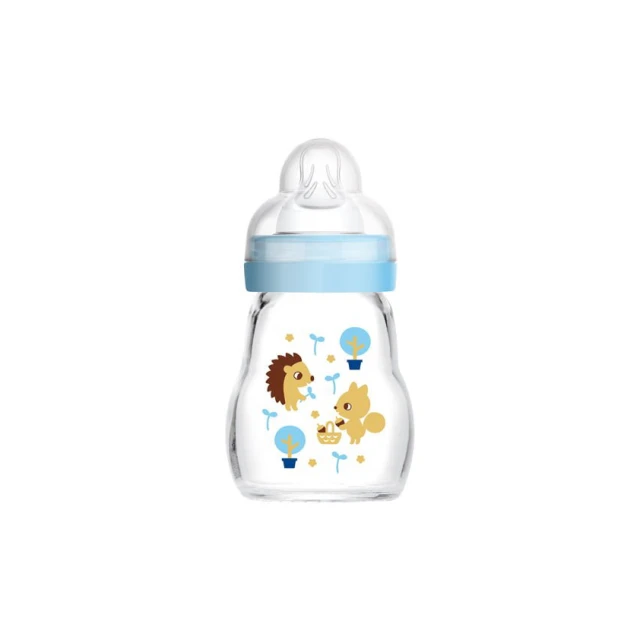 MAM - Feel Good Premium Glass Γυάλινο Μπιμπερό 0m+ Boy (370SB) | 170ml