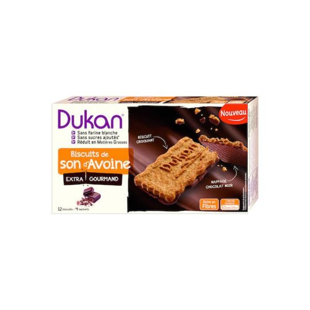Dukan Μπισκότα Βρώμης με Επικάλυψη Σοκολάτας Χωρίς Ζάχαρη 200gr
