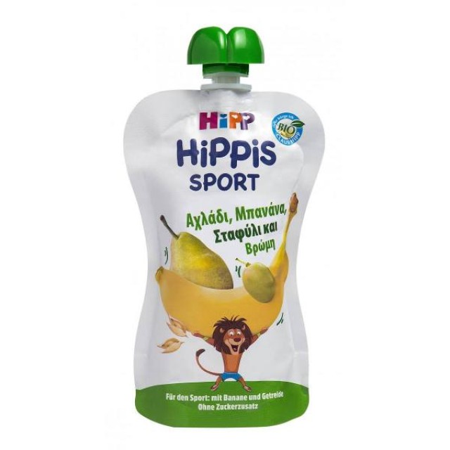 Hipp Sport Φρουτοπολτός με Αχλάδι, Μπανάνα, Σταφύλι & Βρώμη, 120gr