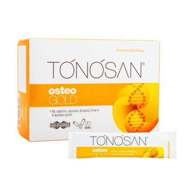 Tonosan OsteoGold, Συμπλήρωμα Διατροφής Για Την Ενίσχυση Των Οστών, 20 sticks