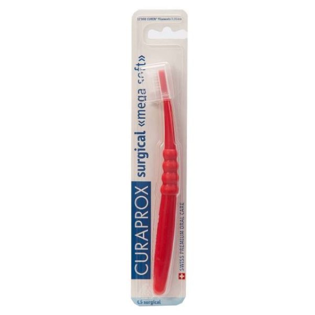 Curaprox CS Surgical Mega Soft Οδοντόβουρτσα για Ειδικές Περιπτώσεις Ασθενών, κοκκινο 1 τεμάχιο