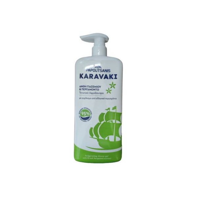 Papoutsanis Karavaki Αφρόλουτρο σε Gel Άνθη Γιασεμιού & Περγαμόντο 750ml