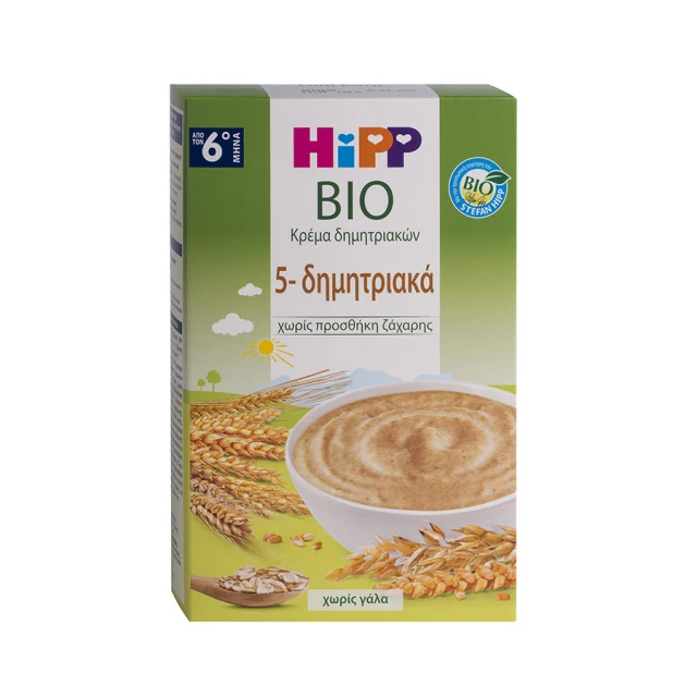 HIPP - Bio Κρέμα 5 Δημητριακών 6m+ | 200gr