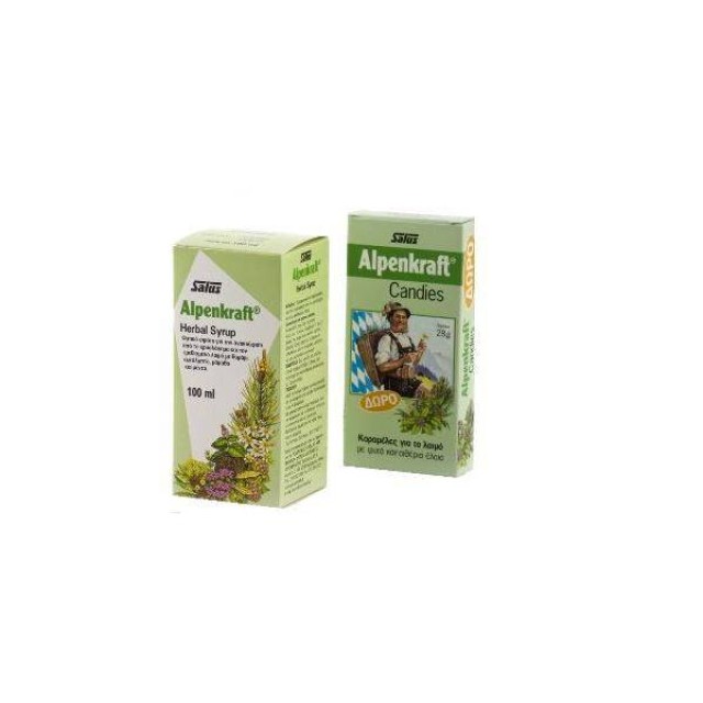 POWER HEALTH Alpenkraft Herdal  Syrup 100ml + Δώρο Alpenkraft Candies 28g