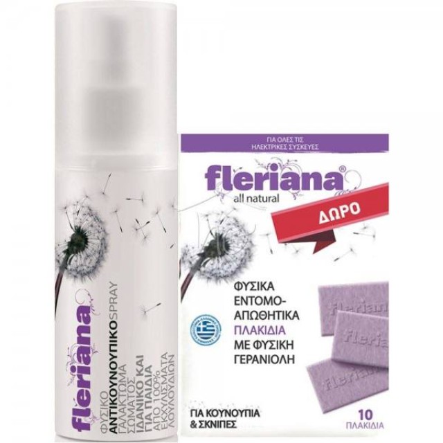 POWER HEALTH Fleriana Spray 100ml&Gift Insect Tiles 10 Pcs