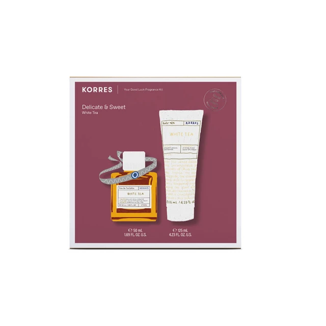 KORRES - Delicate   Sweet Promo White Tea Eau de Toilette (50ml)   Body Milk White Tea (125ml)