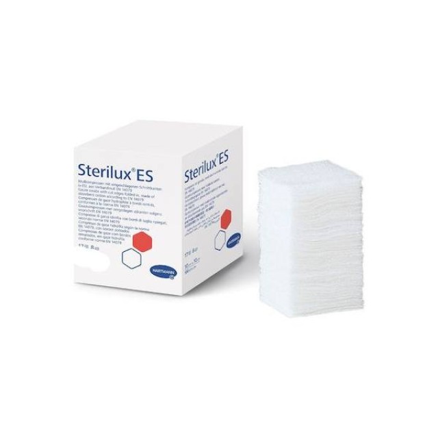 Sterilux ES γάζα  μη αποστεριωμένη 17 κλωστών 8πλή  7,5x10cm    100τεμ.