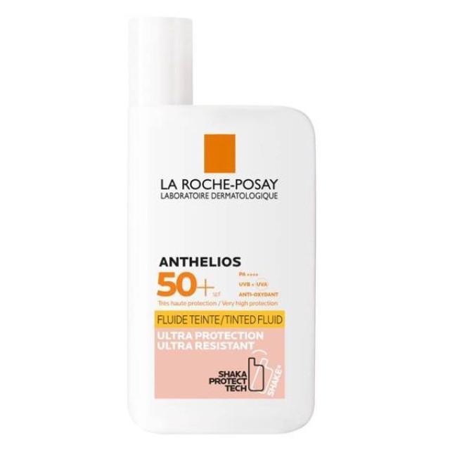 La Roche Posay Anthelios Shaka Fluid Tinted SPF50+ Αντιηλιακή Κρέμα Προσώπου με Χρώμα, 50ml