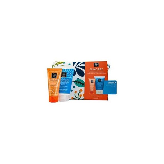APIVITA Promo Suncare Αντηλιακή Κρέμα Προσώπου Ευαίσθητες Επιδερμίδες με Χαμομήλι & 3D Pro-Algea 50ml & Δώρο After Sun 100ml