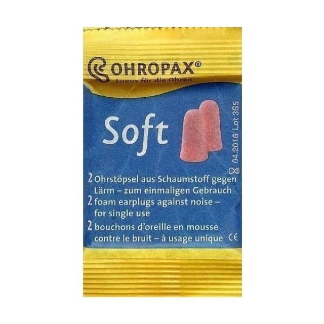 OHROPAX Soft Αφρώδεις Ωτοασπίδες, 2 τεμάχια
