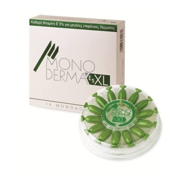 PharmaQ Monoderma E5 XL Kαθαρή Βιταμίνη E 5% Αγωγή για το Δέρμα, 14Amps