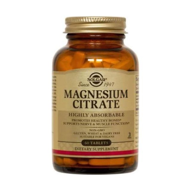 SOLGAR Citrate Magnesium 200mg 60Tabs