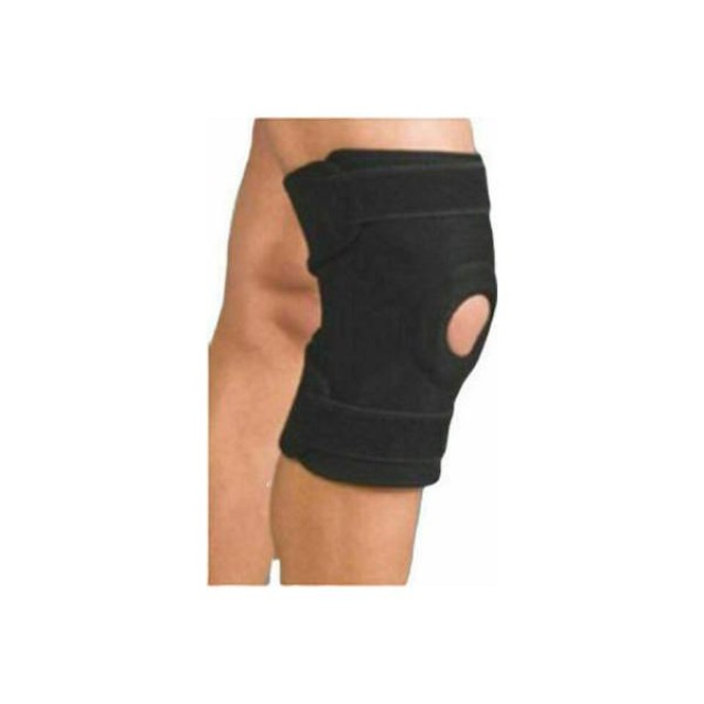 ANATOMIC HELP ΕΠΙΓΟΝΑΤΙΔΑ ΑΠΛΗ ΜΕ ΤΡΥΠΑ - ΕΛΑΣΤΙΚΗ ONE SIZE - 0555 - BLACK