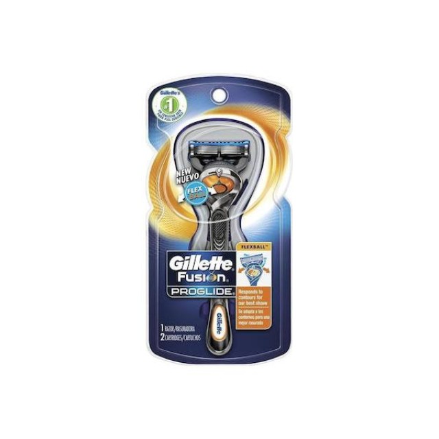 Gillette Fusion Proglide Flexball Ξυραφάκι με Ανταλλακτικές Κεφαλές 5 Λεπίδων & Λιπαντική Ταινία 2τμχ