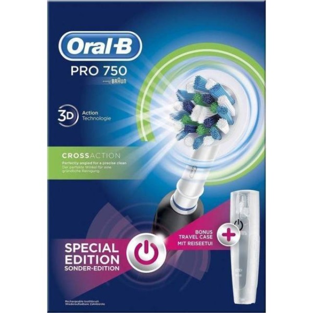 ORAL-B Pro 750 Cross Action Black Electric Toothbrush