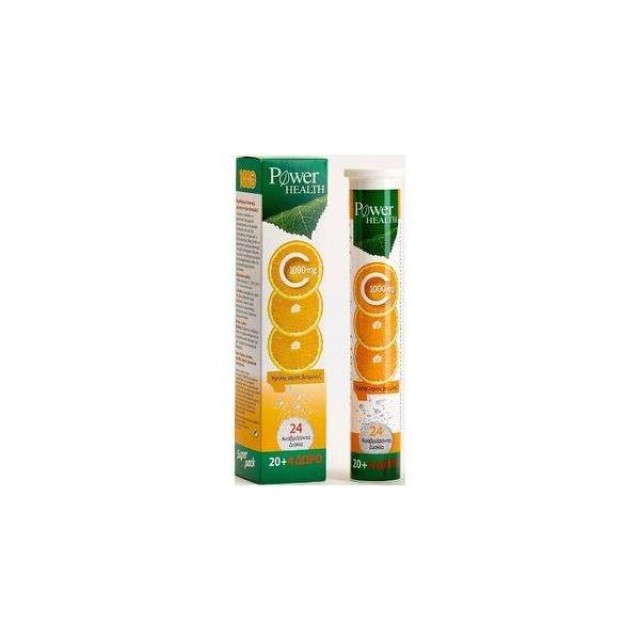POWER HEALTH Vit C 1000mg 20 Αναβράζοντα Δισκία + 4 Δώρο