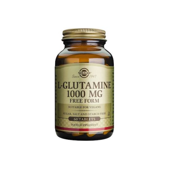 Solgar L-Glutamine 1000mg - Ενδυνάμωση πνευματικών λειτουργιών (60tabs)