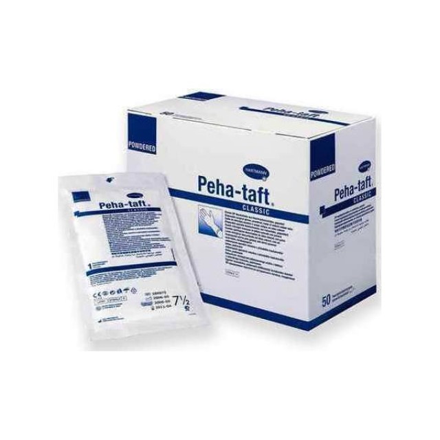 Hartmann Peha-taft Classic Powdered Latex Gloves Λευκό 2τμχ N 6,5