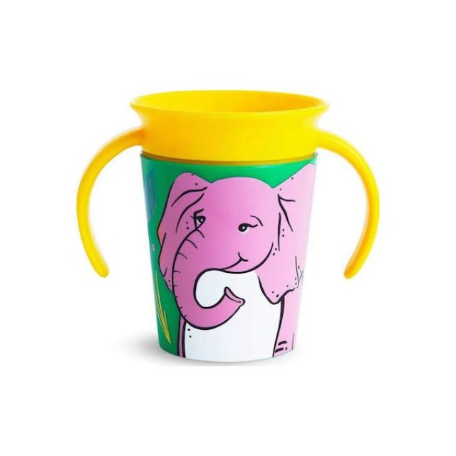 Munchkin Παιδικό Ποτηράκι Miracle 360° Wildlove Sippy από Πλαστικό Πολύχρωμο 177ml για 6m+