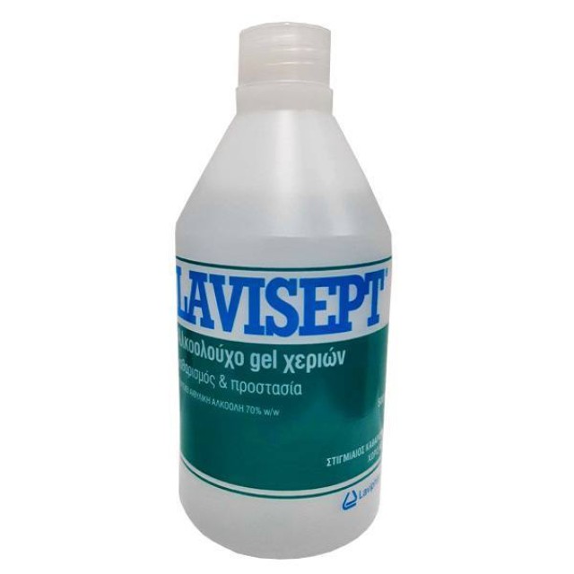 Lavipharm Lavisept Αλκοολούχο Αντισηπτικό Τζέλ Χεριών 70 Βαθμών, 500ml